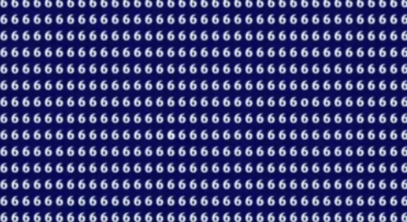 Если найдете ноль среди шестерок за 15 секунд — у вас отличное зрение!