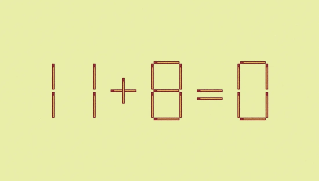 Головоломка для супернаходчивых: переставьте 1 спичку за 11 секунд