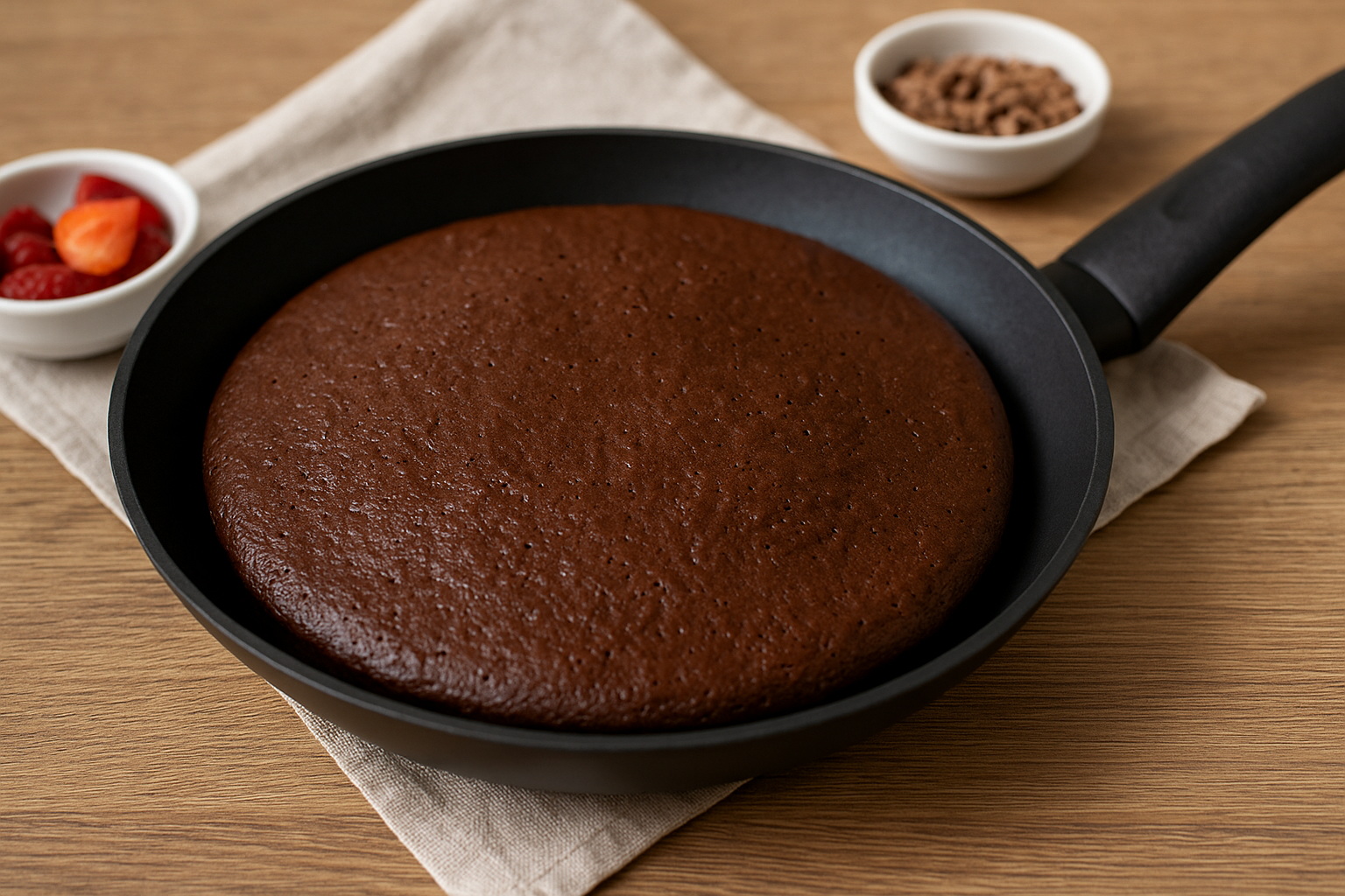 Никакой духовки! Шоколадный бисквит за 15 минут прямо на сковороде