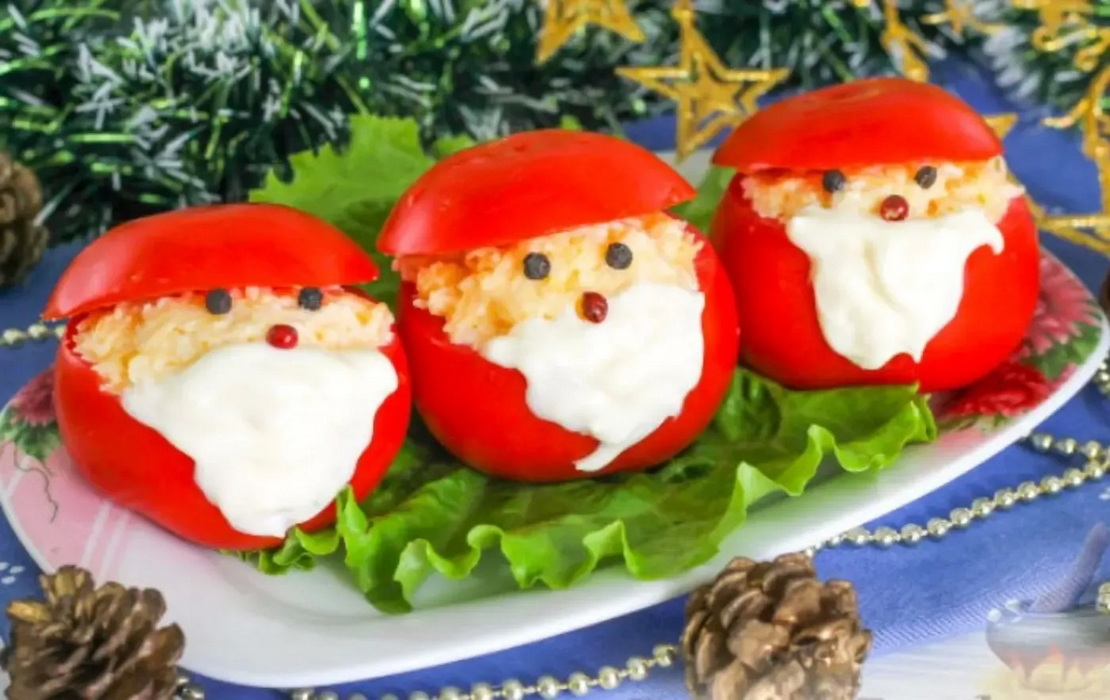 Новогодний хит — закуска «Дед Мороз»: быстро, красиво и вкусно