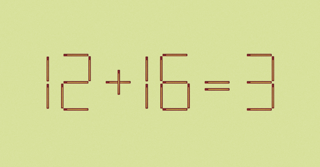 Переставьте 1 спичку за 20 секунд и докажите миру, что вы настоящий гений!