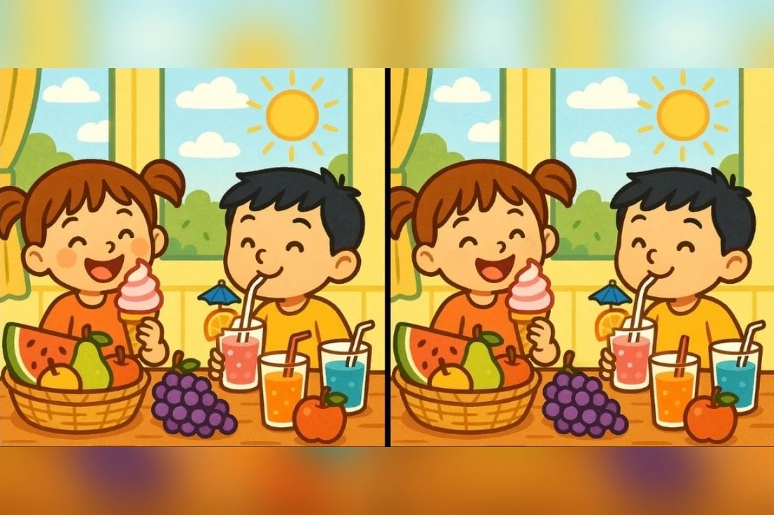 Проверьте свою внимательность: сможете ли вы обнаружить все отличия на картинке с детьми?