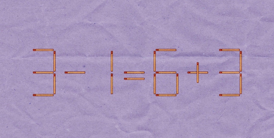 Только люди с высоким IQ решают этот пример быстро — переставьте 1 спичку и проверьте себя