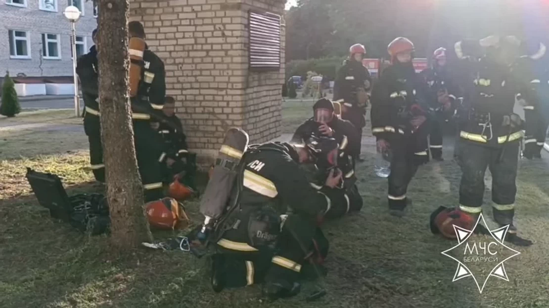 В Слониме горела поликлиника