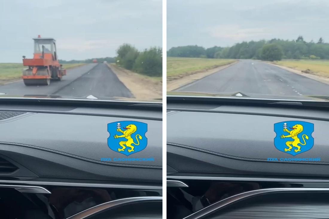 В Слонимском районе асфальтируют дорогу между Сергеевичами и Пасиничами