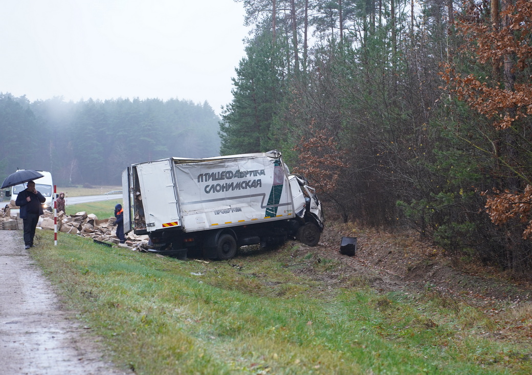 В Слонимском районе при обгоне столкнулись BMW и МАЗ