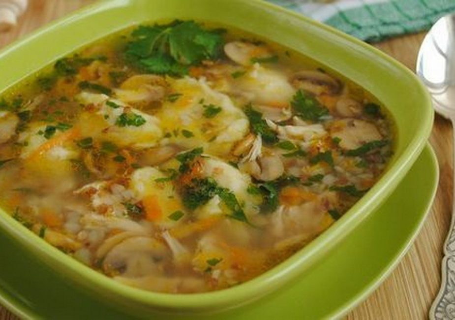 Гречневый суп с шампиньонами - 9 пошаговых фото в рецепте